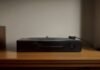No space for bookshelf speakers? The Victrola Soundstage sits neatly under my turntable No space for bookshelf speakers? The Victrola Soundstage sits neatly under my turntable